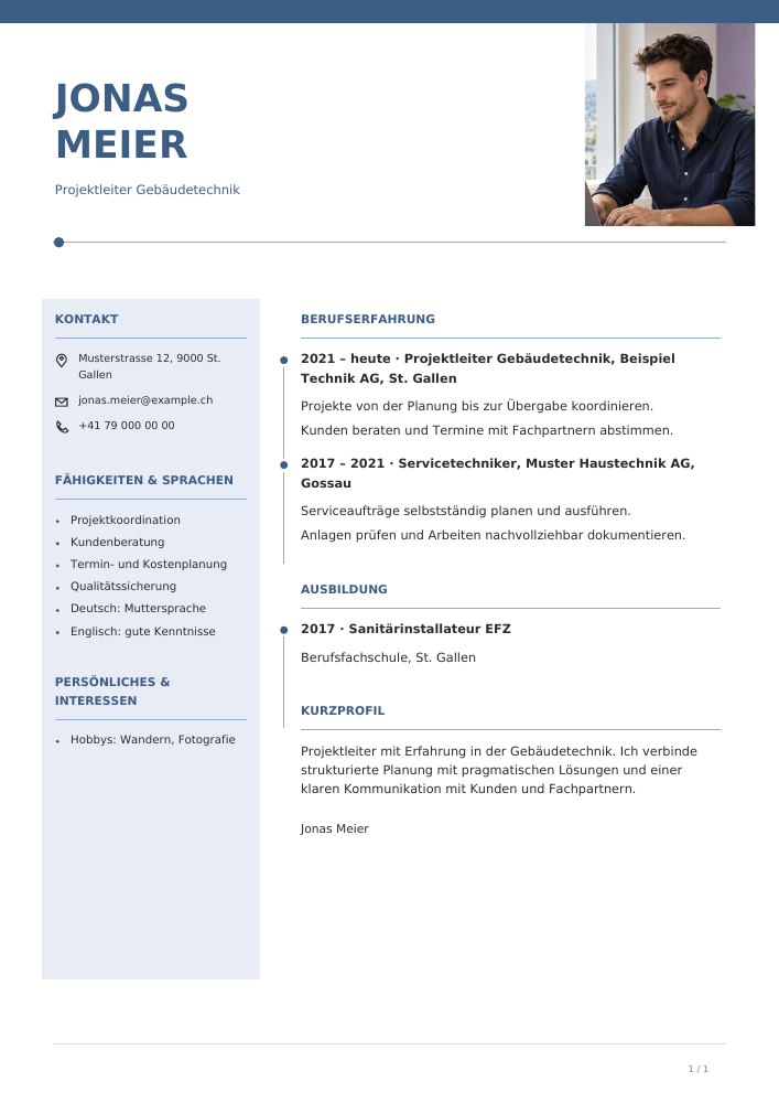 Lebenslauf – Blue Chronicle