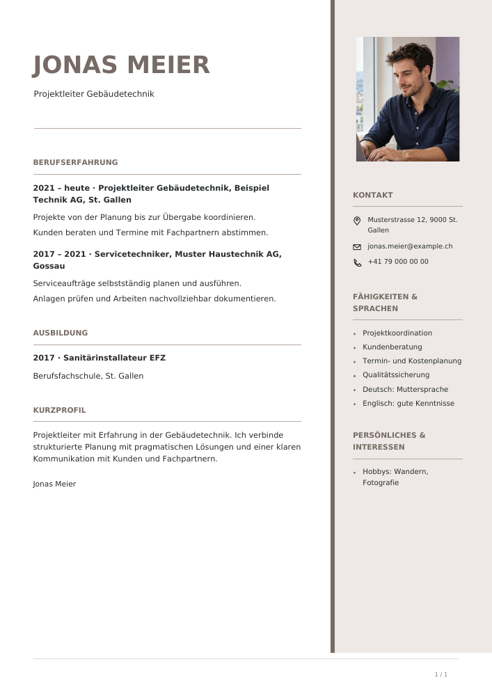 Lebenslauf – Taupe Studio