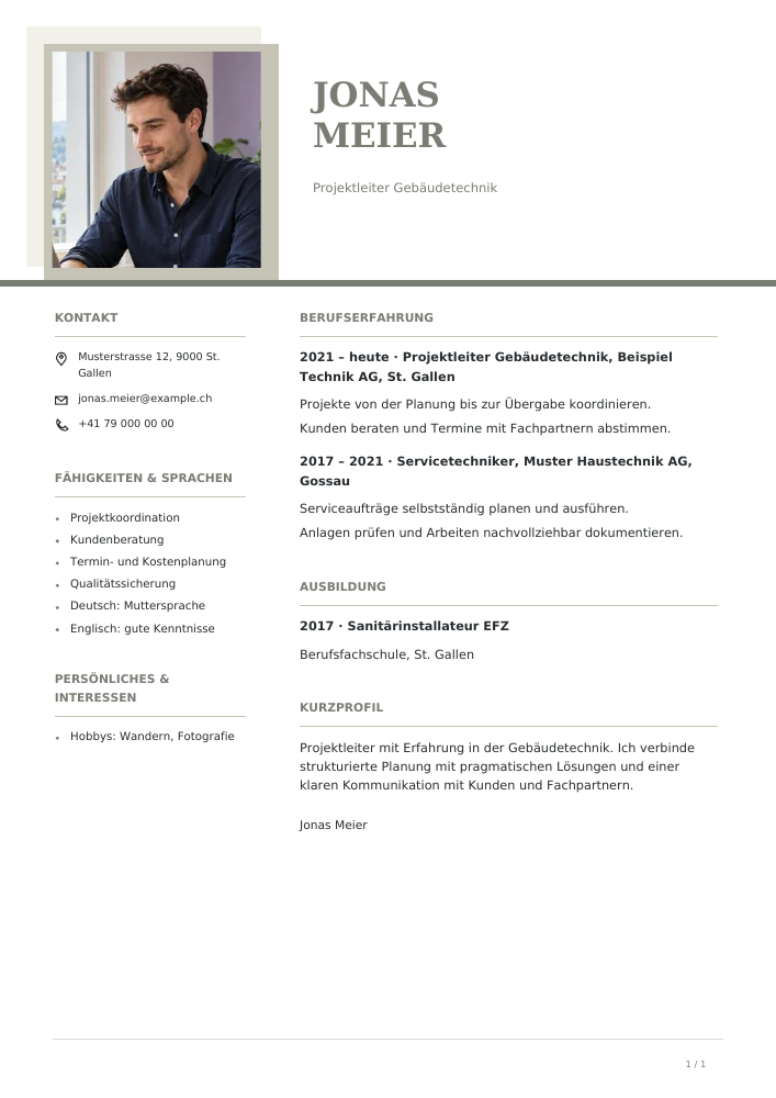 Lebenslauf – Limestone Portfolio