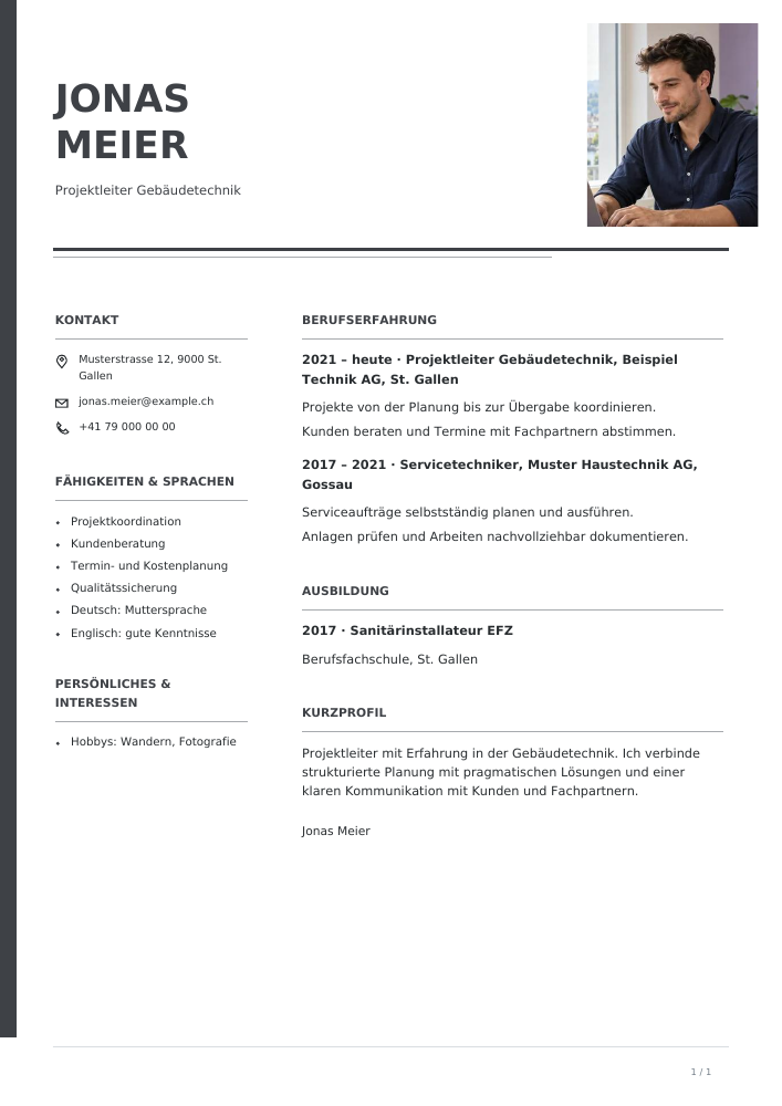 Lebenslauf – Graphite Editorial