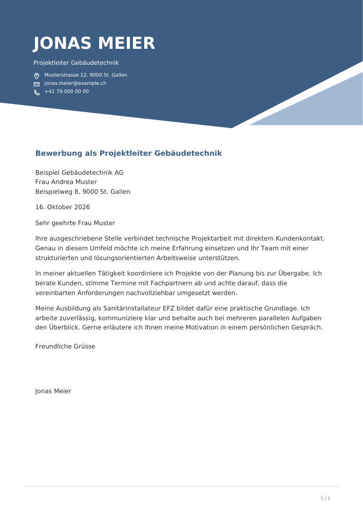 Bewerbungsschreiben – Denim Architecture