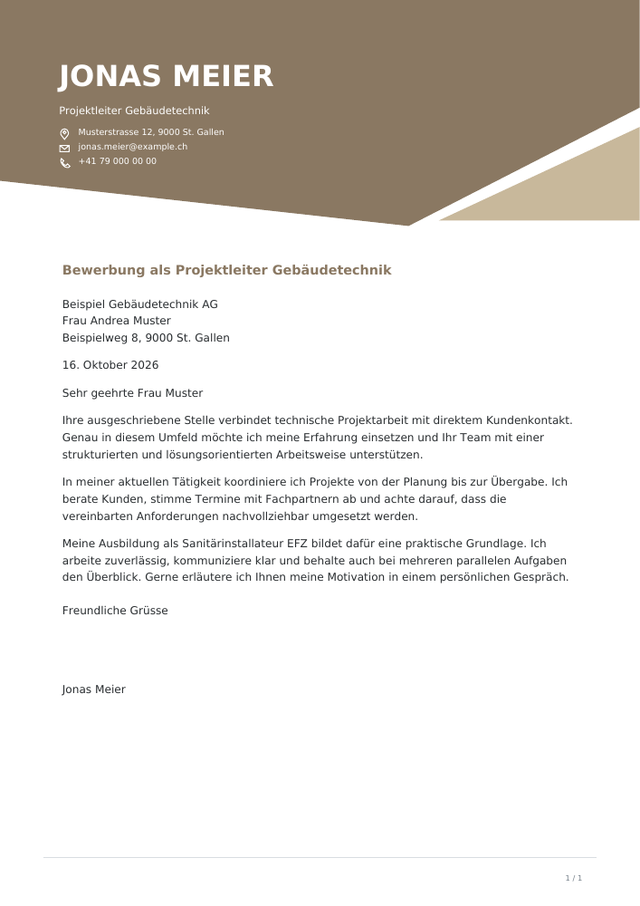 Bewerbungsschreiben – Oat Architecture