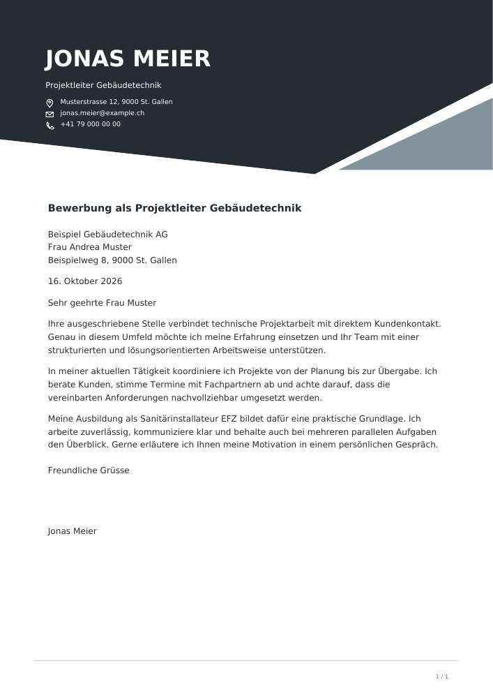 Bewerbungsschreiben – Carbon Architecture